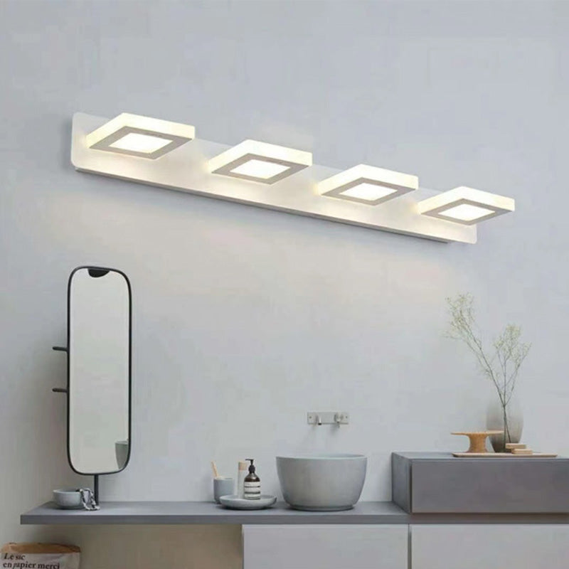 Rectangle Iron Acrylic LED Vanity Light Wall Sconce Lamp