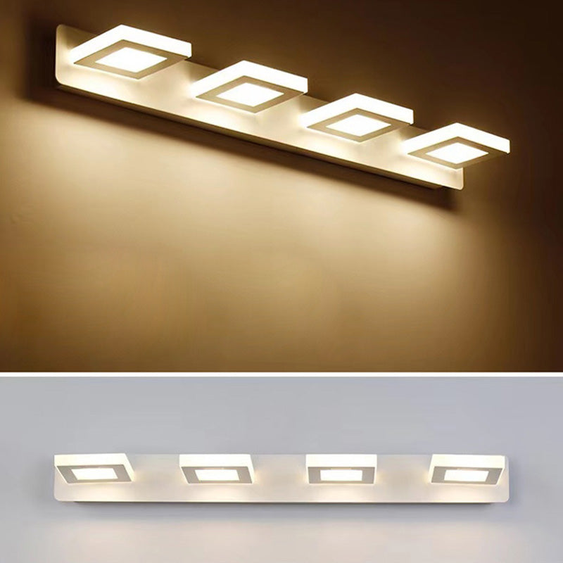 Rectangle Iron Acrylic LED Vanity Light Wall Sconce Lamp