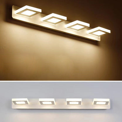 Rectangle Iron Acrylic LED Vanity Light Wall Sconce Lamp