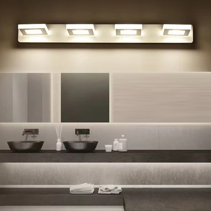 Rectangle Iron Acrylic LED Vanity Light Wall Sconce Lamp