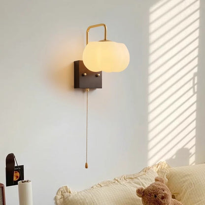 Square Base Iron Plastic Shade 1-Light Wall Sconce Lamp