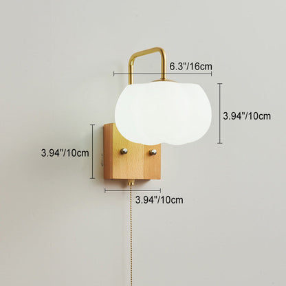 Square Base Iron Plastic Shade 1-Light Wall Sconce Lamp