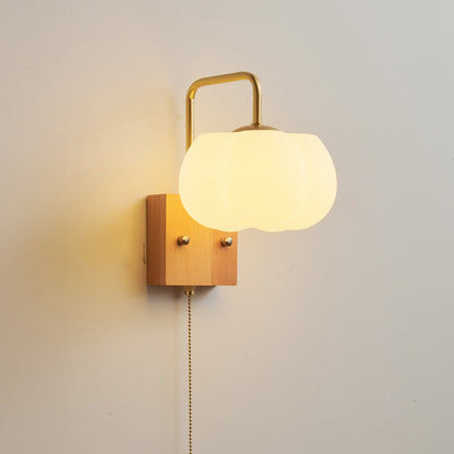 Square Base Iron Plastic Shade 1-Light Wall Sconce Lamp