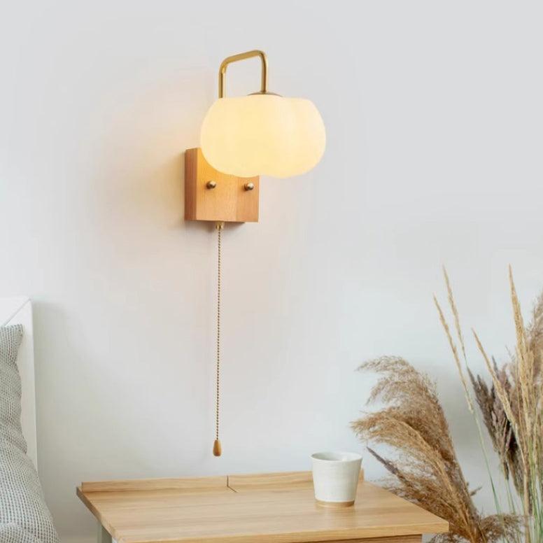 Square Base Iron Plastic Shade 1-Light Wall Sconce Lamp