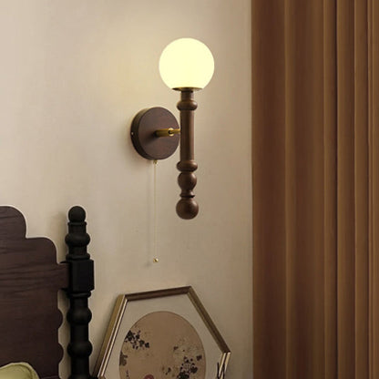 French Iron Frame Fabric Shade 1-Light Wall Sconce Lamp