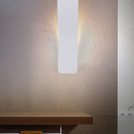 Curved Rectangle Iron Shade 1-Light Wall Sconce Lamp