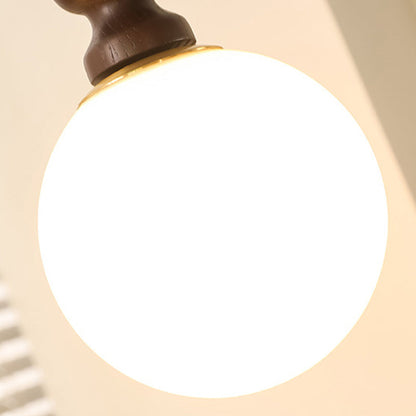 Cylinder Wood Aluminum Frame Glass 1-Light Wall Sconce Lamp
