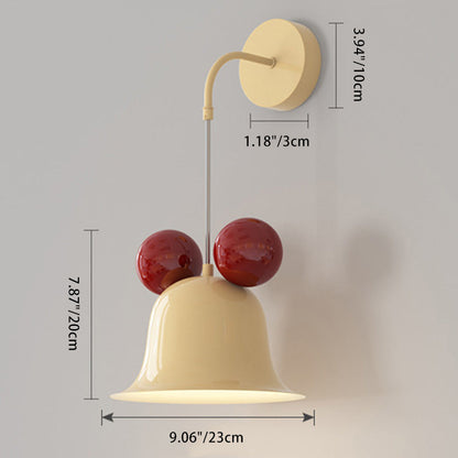 Creative Round Bell Shape Iron 1-Light Wall Sconce Lamp