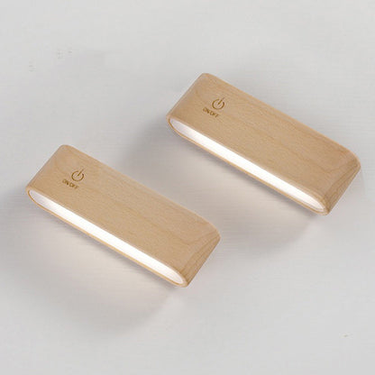 Minimalist Magnetic Rectangular Wood LED Wall Sconce Lamp