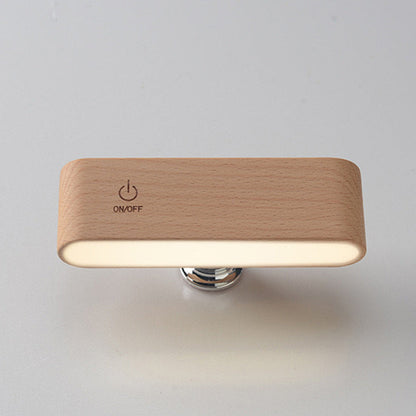 Minimalist Magnetic Rectangular Wood LED Wall Sconce Lamp
