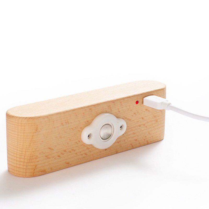 Minimalist Magnetic Rectangular Wood LED Wall Sconce Lamp