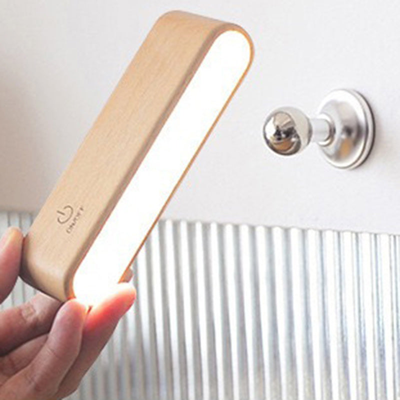 Minimalist Magnetic Rectangular Wood LED Wall Sconce Lamp