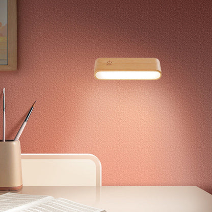 Minimalist Magnetic Rectangular Wood LED Wall Sconce Lamp