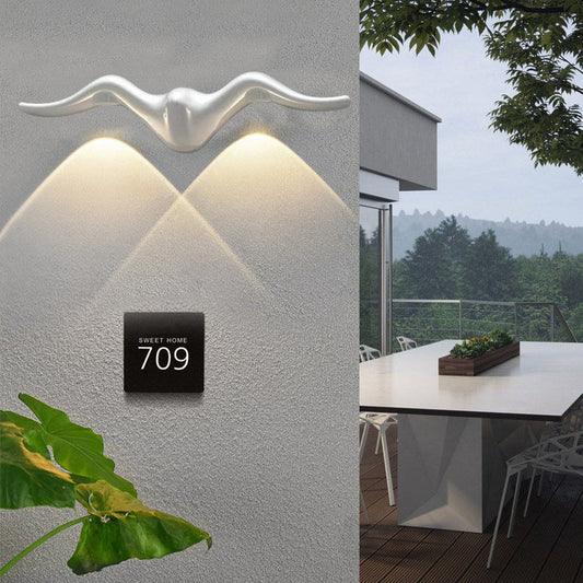 Creative Waterproof Line Wave Aluminum LED Wall Sconce Lamp