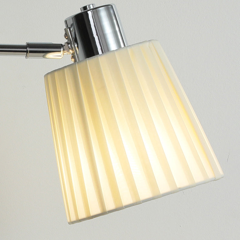 Swing Round Cylinder Iron Fabric 1-Light Wall Sconce Lamp