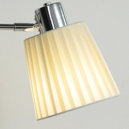 Swing Round Cylinder Iron Fabric 1-Light Wall Sconce Lamp