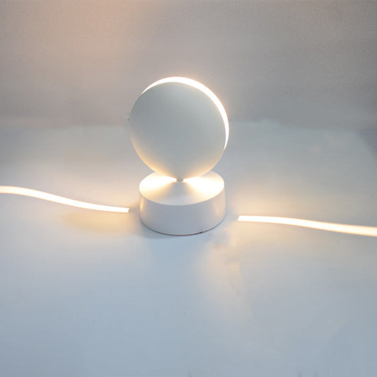 Simplicity Round Oval Aluminum Acrylic LED Wall Sconce Lamp