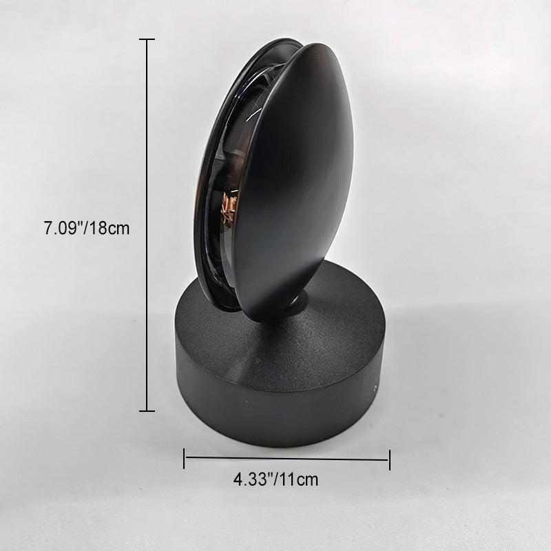 Simplicity Round Oval Aluminum Acrylic LED Wall Sconce Lamp