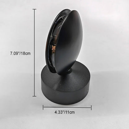 Simplicity Round Oval Aluminum Acrylic LED Wall Sconce Lamp