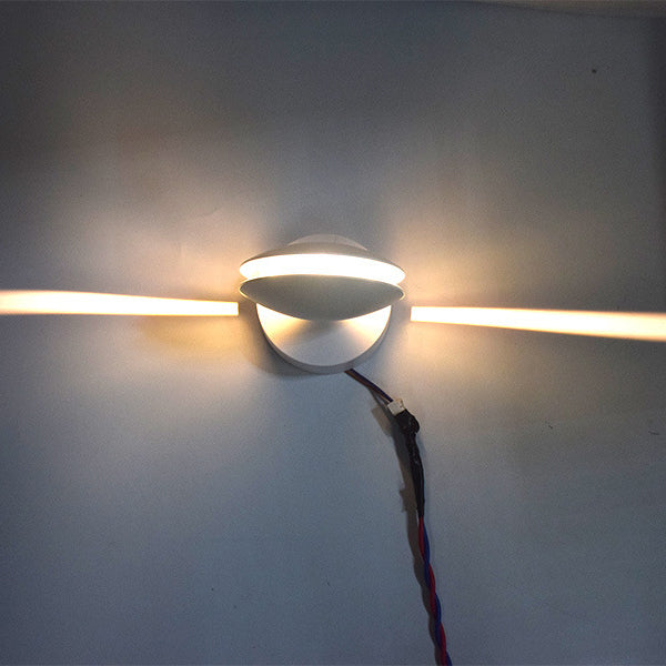 Simplicity Round Oval Aluminum Acrylic LED Wall Sconce Lamp