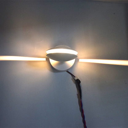 Simplicity Round Oval Aluminum Acrylic LED Wall Sconce Lamp
