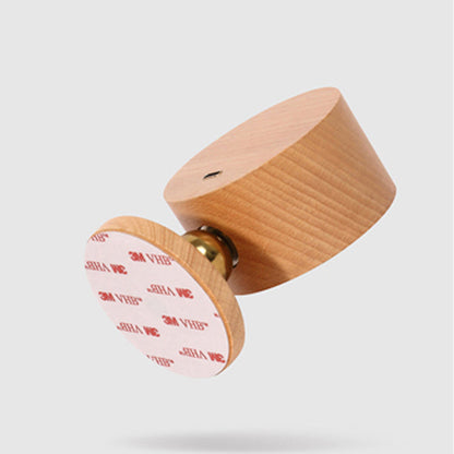 USB Round Metal Solid Wood Plastic LED Wall Sconce Lamp