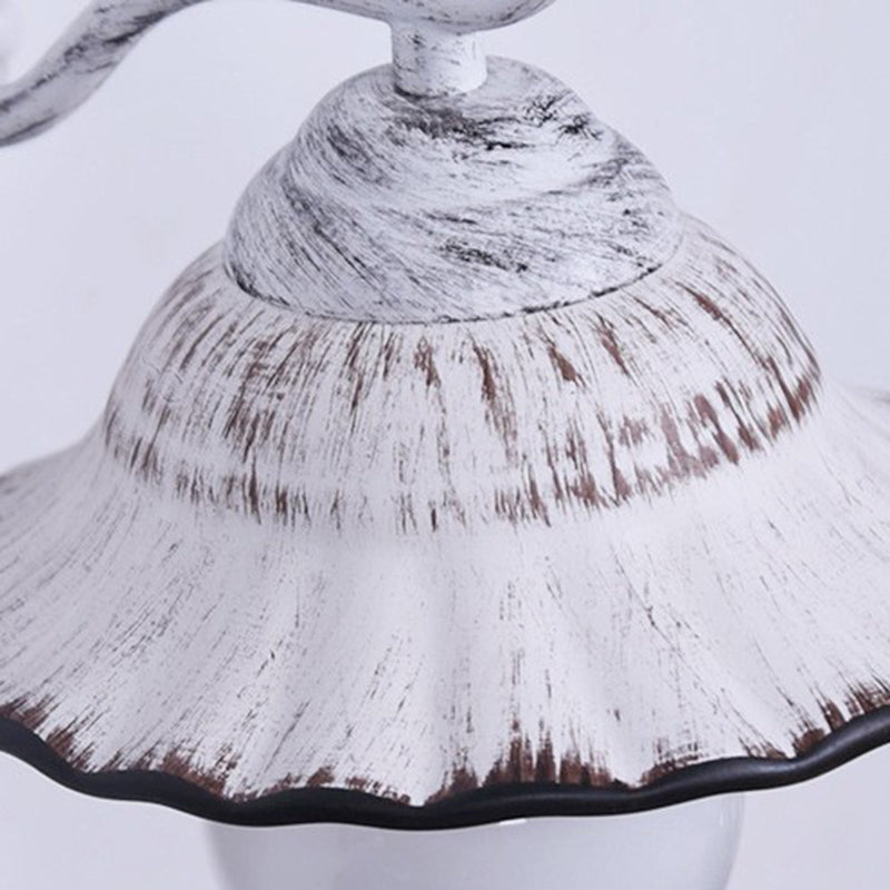 Round Cone Iron Ceramic 1-Light Wall Sconce Lamp