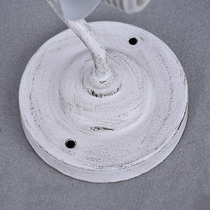 Round Cone Iron Ceramic 1-Light Wall Sconce Lamp