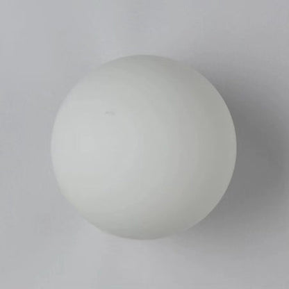 Modern Minimalist Glass Orb 1-Light Wall Sconce