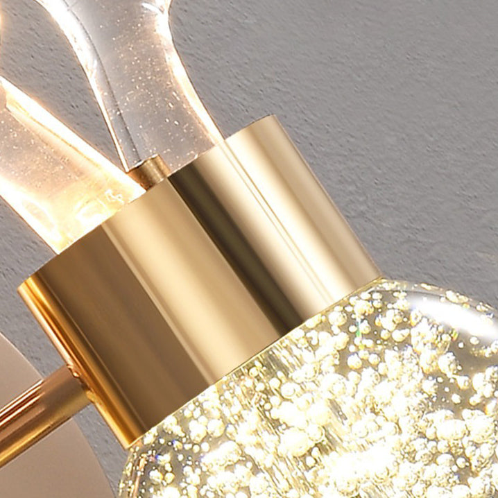 Round Antler Aluminum Crystal Acrylic LED Wall Sconce Lamp