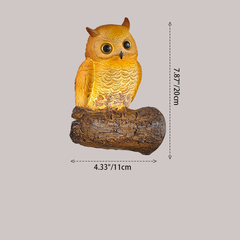 Art Deco Owl Parrot Lizard Resin 1-Light Wall Sconce Lamp