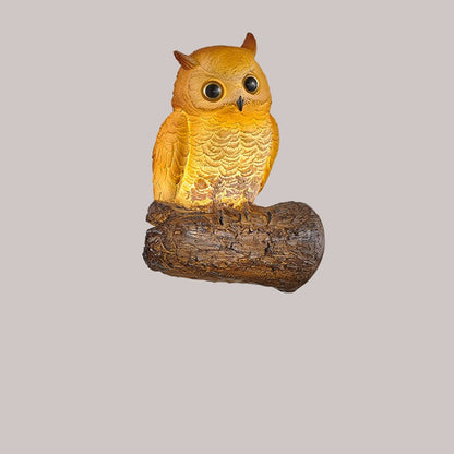 Art Deco Owl Parrot Lizard Resin 1-Light Wall Sconce Lamp
