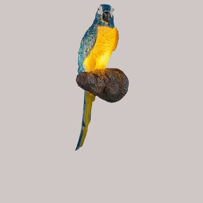 Art Deco Owl Parrot Lizard Resin 1-Light Wall Sconce Lamp