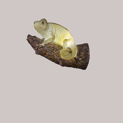 Art Deco Owl Parrot Lizard Resin 1-Light Wall Sconce Lamp