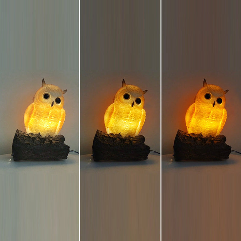 Art Deco Owl Parrot Lizard Resin 1-Light Wall Sconce Lamp