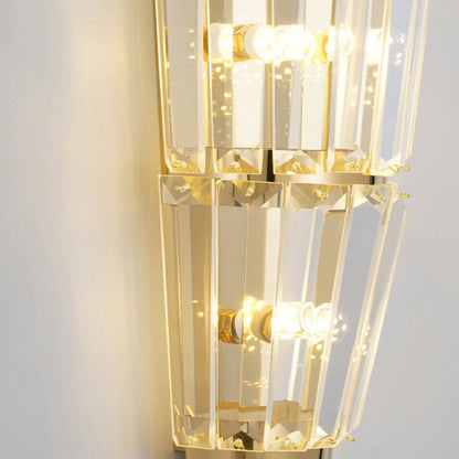 Cone Stainless Steel Crystal 3/5/7 Light Wall Sconce Lamp
