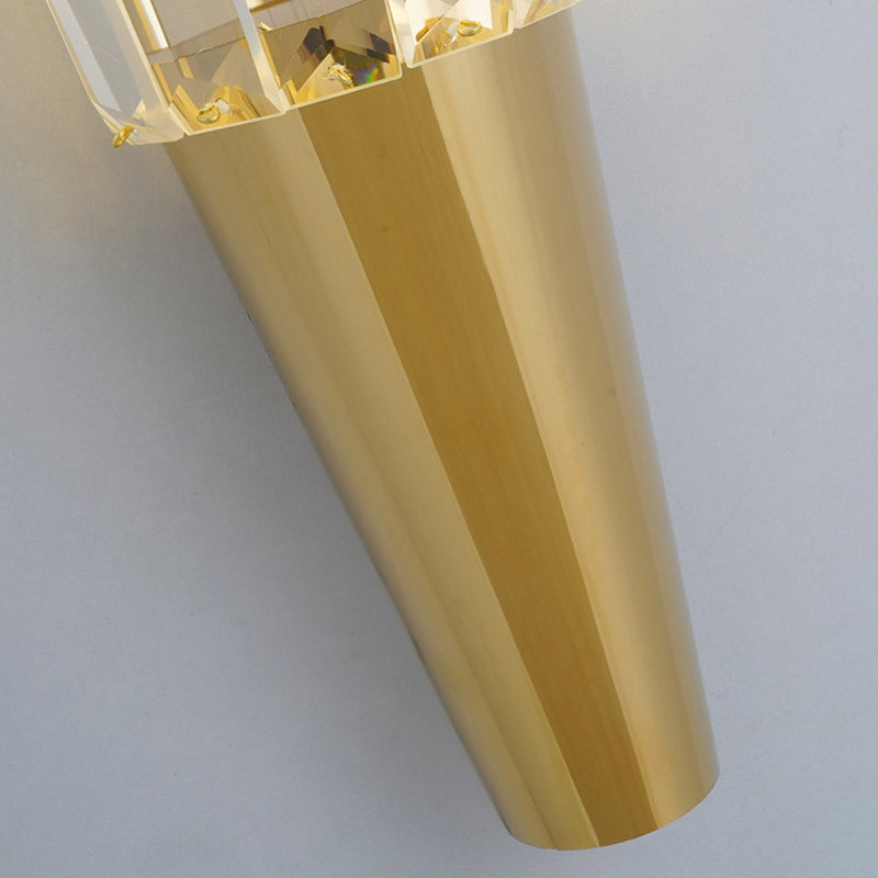 Cone Stainless Steel Crystal 3/5/7 Light Wall Sconce Lamp