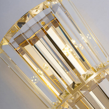 Cone Stainless Steel Crystal 3/5/7 Light Wall Sconce Lamp