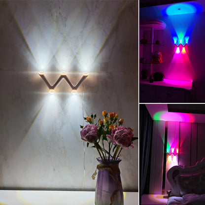 Minimalist Line W Shape ABS Acrylic LED Wall Sconce Lamp