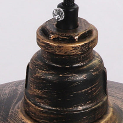 Water Pipe Round Plate Iron 1-Light Wall Sconce Lamp