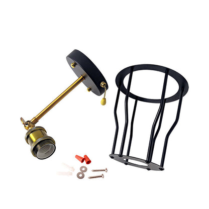 Modern Simplicity Round Cage Iron 1-Light Wall Sconce Lamp