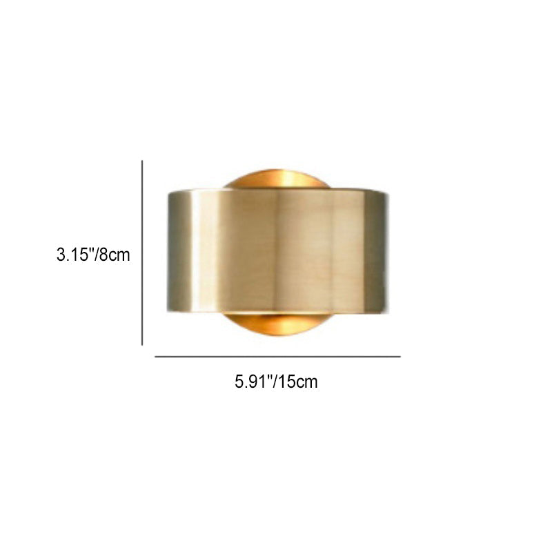 Minimalist Round Circle Iron 1-Light Wall Sconce Lamp
