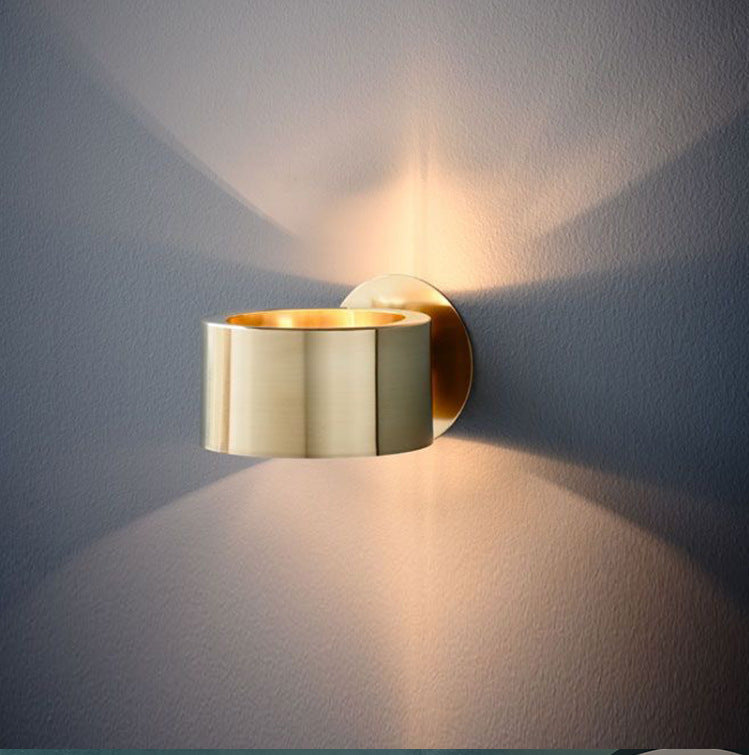 Minimalist Round Circle Iron 1-Light Wall Sconce Lamp