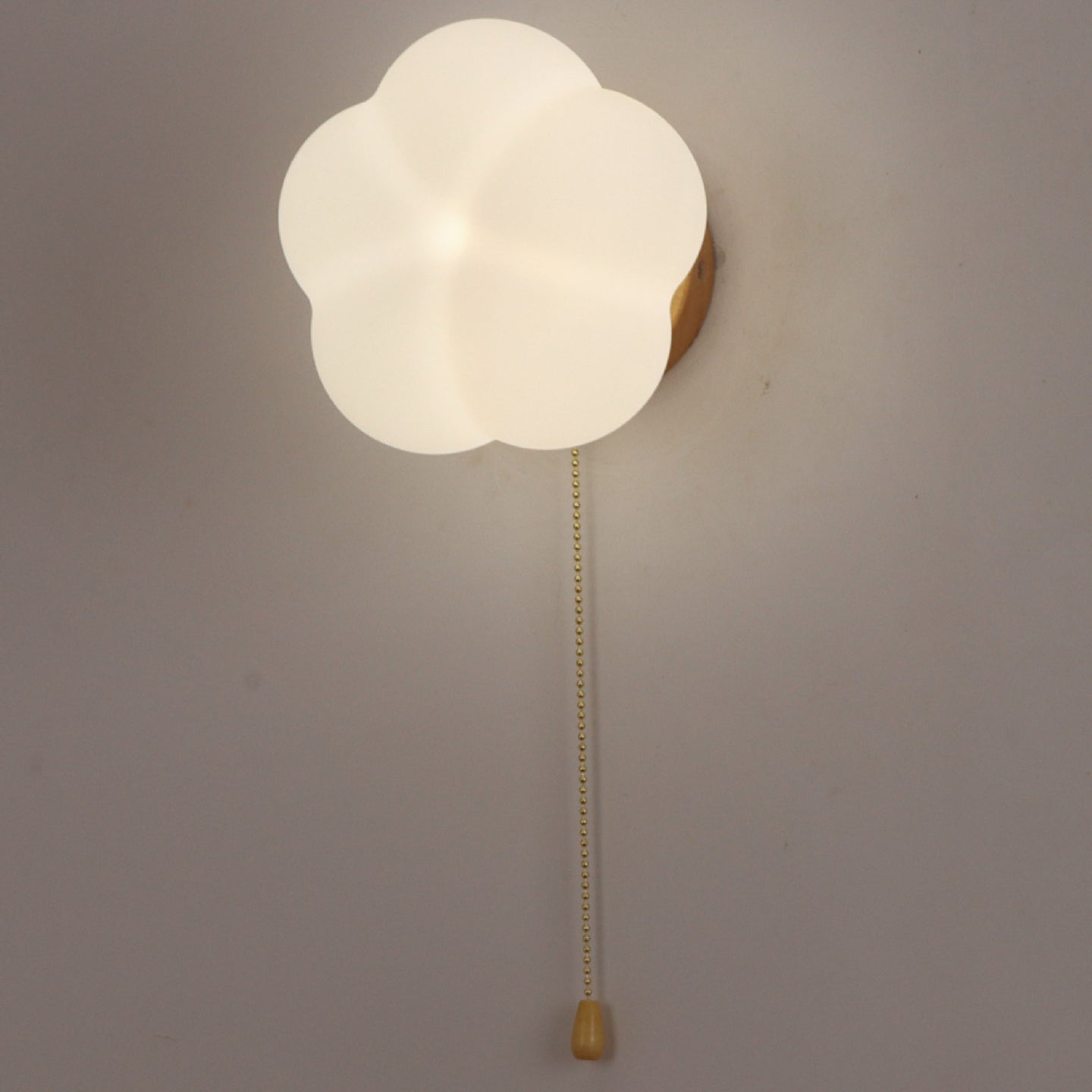 Minimalist Flower Wood Acrylic 1-Light Wall Sconce Lamp