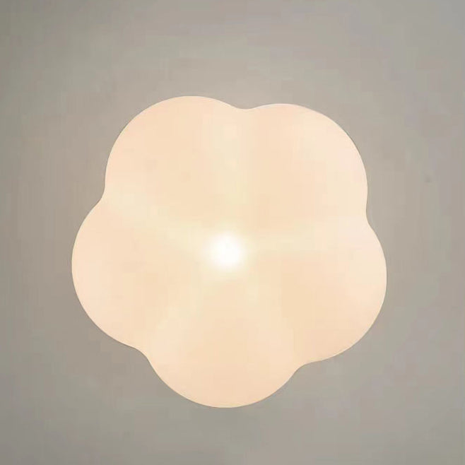 Minimalist Flower Wood Acrylic 1-Light Wall Sconce Lamp