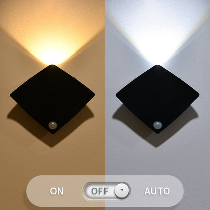 Sensor Diamond Devilfish Shape Acrylic LED Wall Sconce Lamp