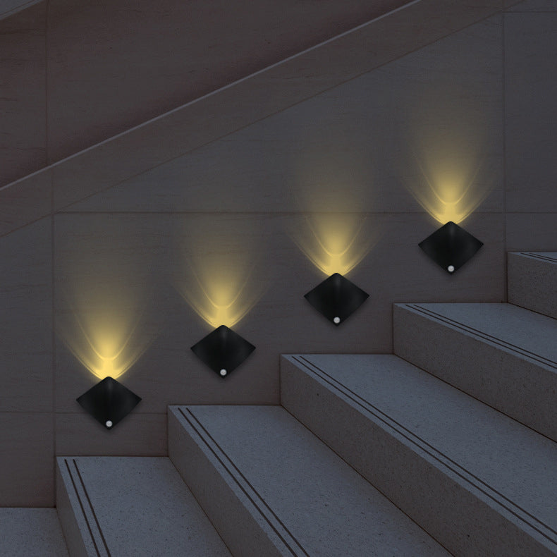Sensor Diamond Devilfish Shape Acrylic LED Wall Sconce Lamp