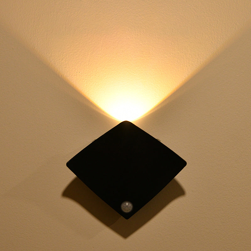 Sensor Diamond Devilfish Shape Acrylic LED Wall Sconce Lamp