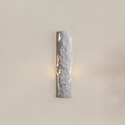 Retro Cylinder Faux Rock Stump Resin LED Wall Sconce Lamp