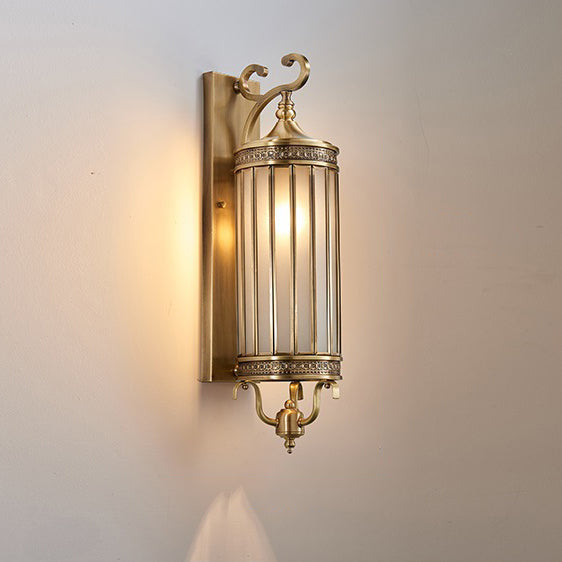 Waterproof Frame Glass Shade 1/3/6 Light Wall Sconce Lamp